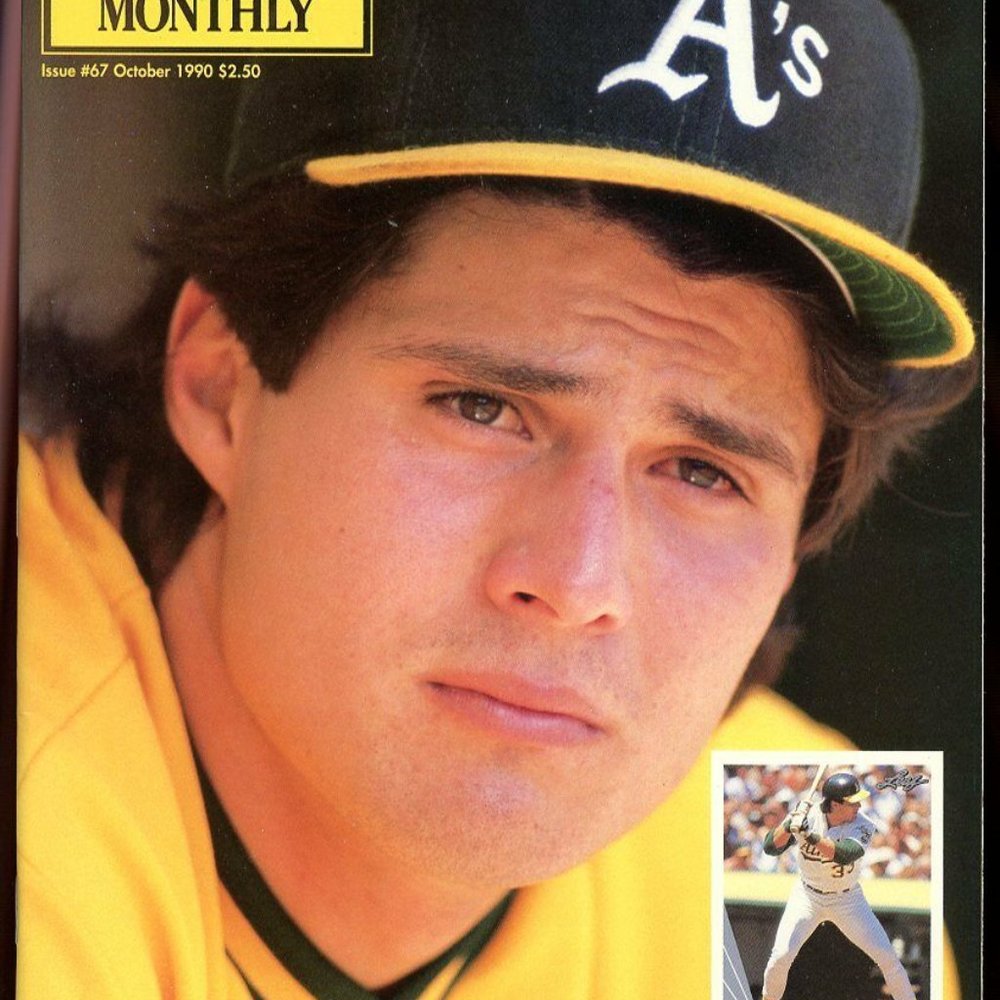 Vintage 1990 Beckett Baseball Card Magazine Jose Canseco A's MLB Some Yellowing